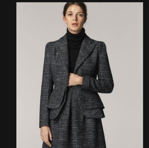 Plaid Massimo Dutti slim fit jacket